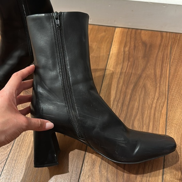 Jeffrey Campbell Jerema Square Toe Ankle/Mid-calf Boots - Picture 4 of 10